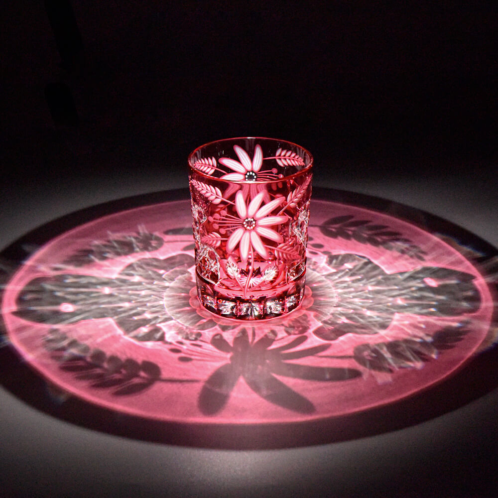 Edo Kiriko Sakura Bloom Hand-Cut Whisky Glass