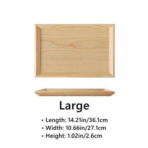 Japanese Rectangular Solid Wood Trays