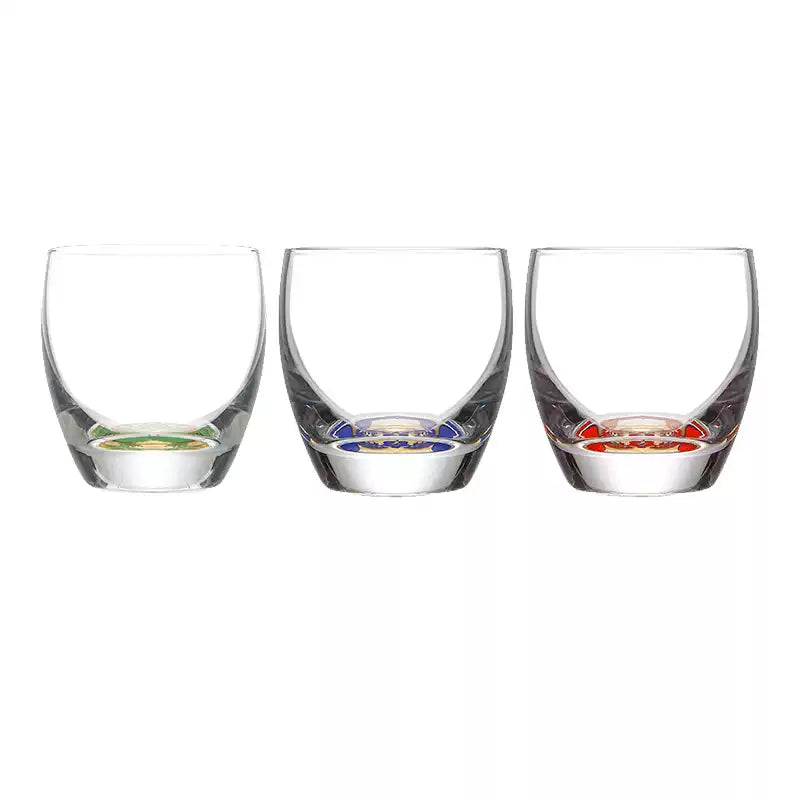 Toyo-Sasaki Handcrafted Shochikubai Sake Glass Set of Three