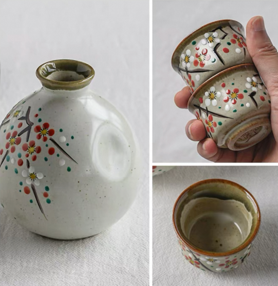 Authentic Japanese Sake Serving Set. Handmade