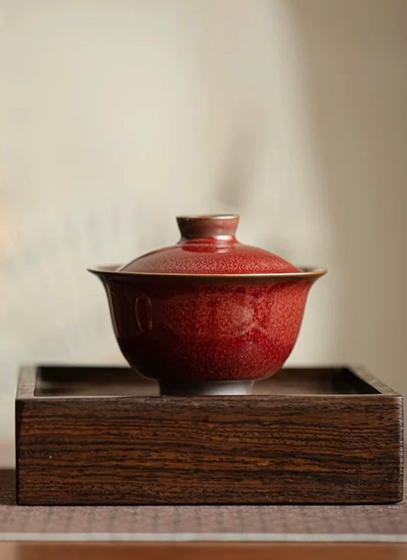 Imperial Langhong Ice Crackle High-End Sancai Gaiwan