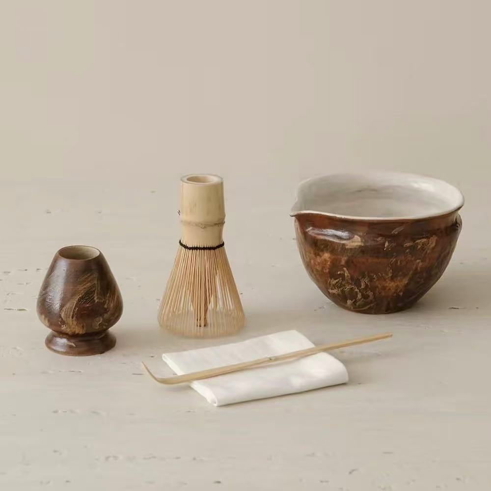 The Whispering Soil | Wabi-Sabi Spouted Matcha Ritual 5-Piece Suite