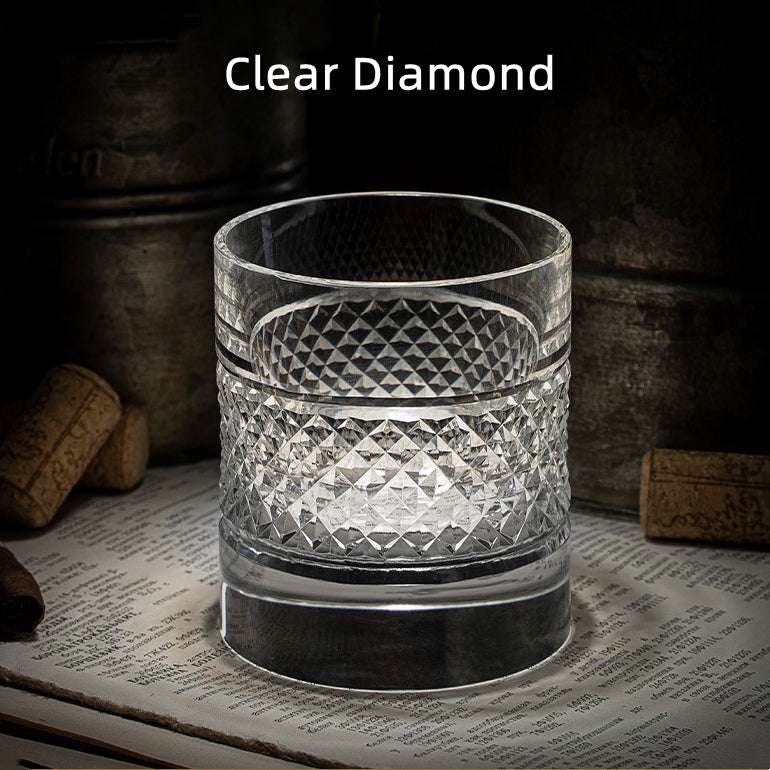 Edo Kiriko Diamond Multi-Color Hand-Cut Whisky Glass
