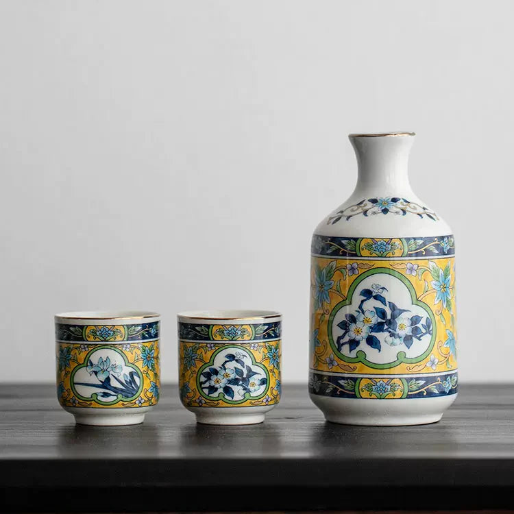 Japanese Mino-yaki Sake Set