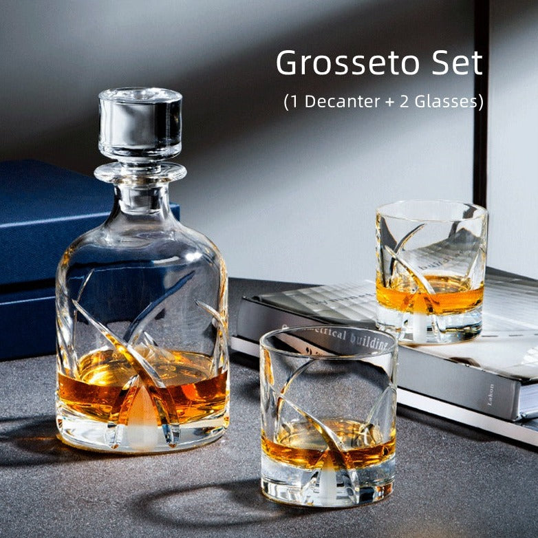 Davinci Italian Whisky Glasses With Decanter Sets