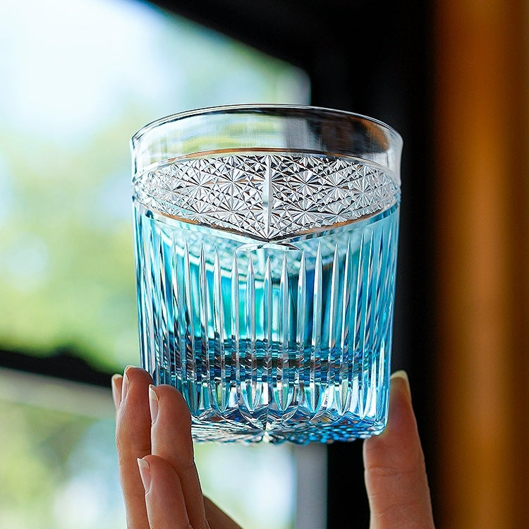 Edo Kiriko Handcrafted Karmic Whisky Glass With Wooden Box