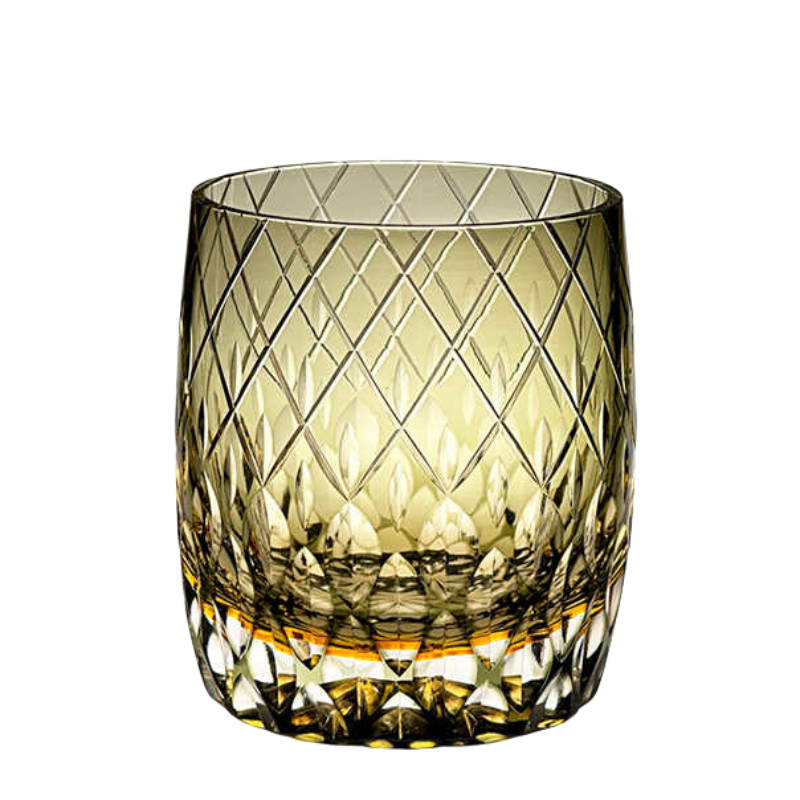 Rain of Swords Crystal Whiskey Glass