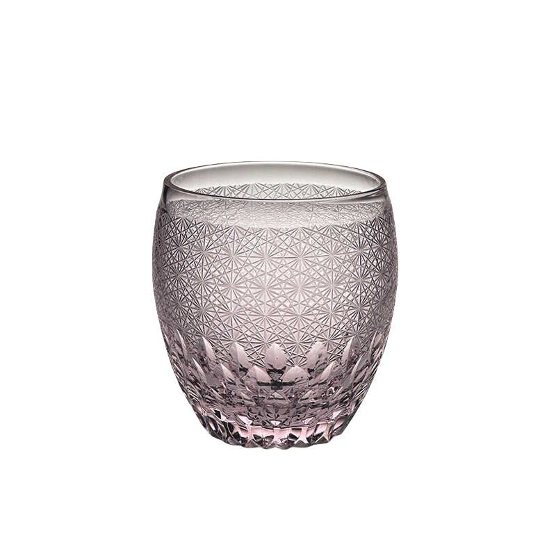 Pink Baby's Breath Whiskey Glass