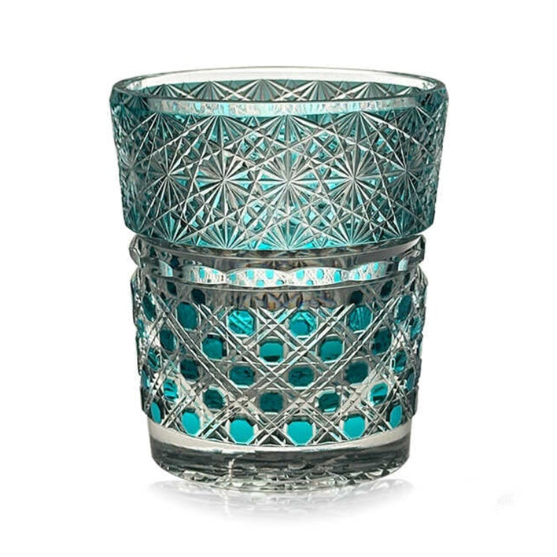 Bejeweled Edo Kiriko Whiskey Glass