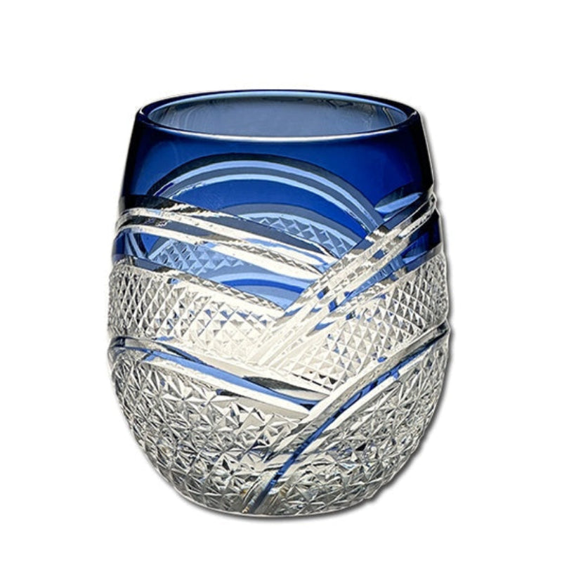 Shimmering Full Moon Edo Kiriko Whiskey Glass