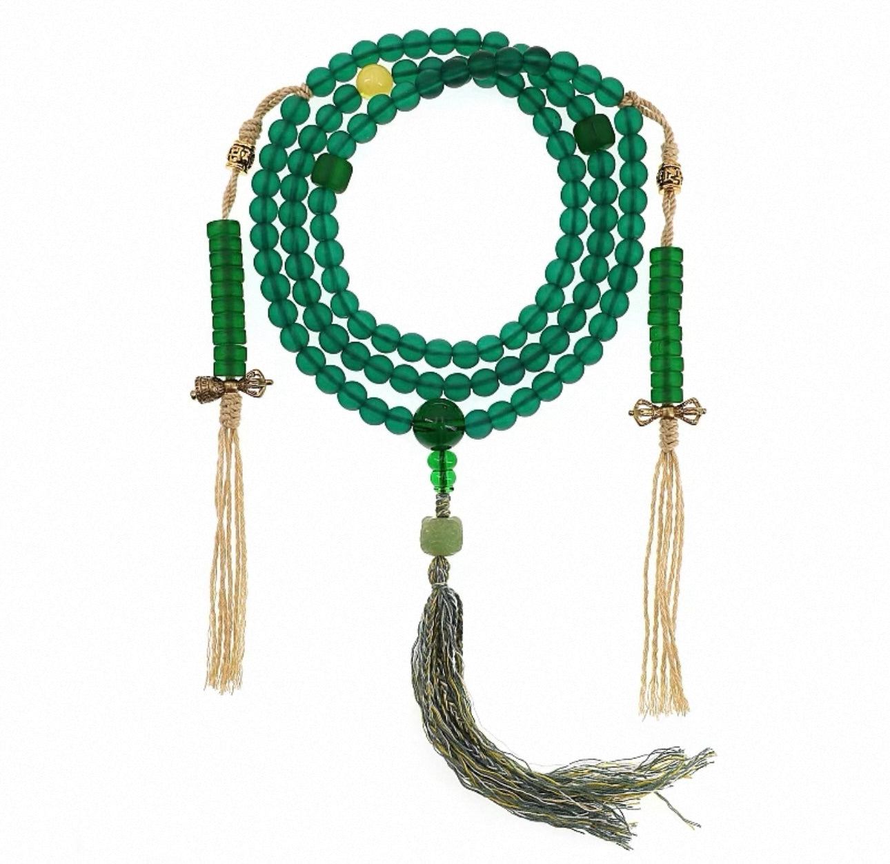 Original Design Green Tara Liuli Mala Bracelet - 108 Beads