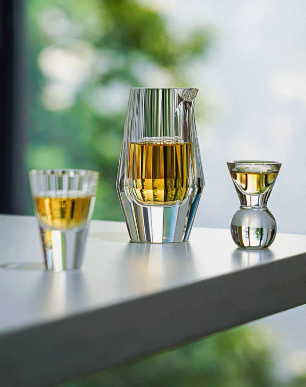 Handcrafted Cut-Glass K9 Crystal Liquor Decanter Set