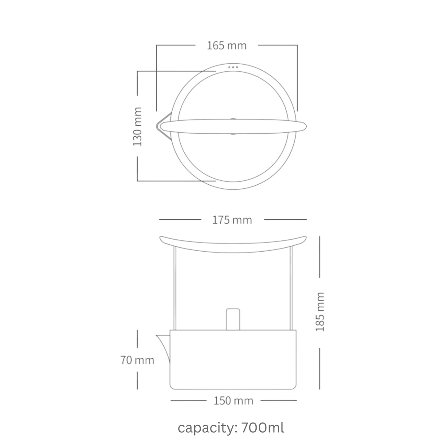 Minimalistic White Stainless Steel Torii Water Boiler