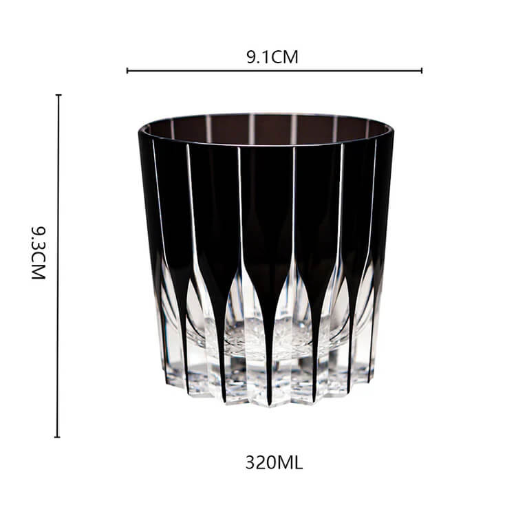 Edo Kiriko Black Comet Hand-Cut Whisky Glass