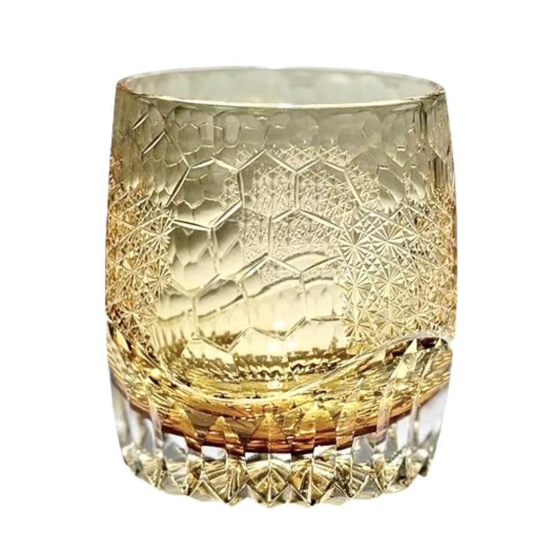 Snow Ice Light Edo Kiriko Whiskey Glass