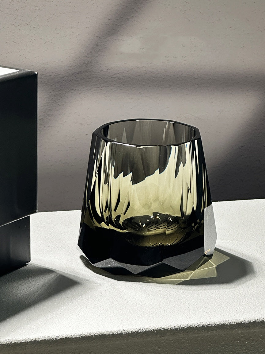 Obsidian Enigma Stone Whiskey Glass