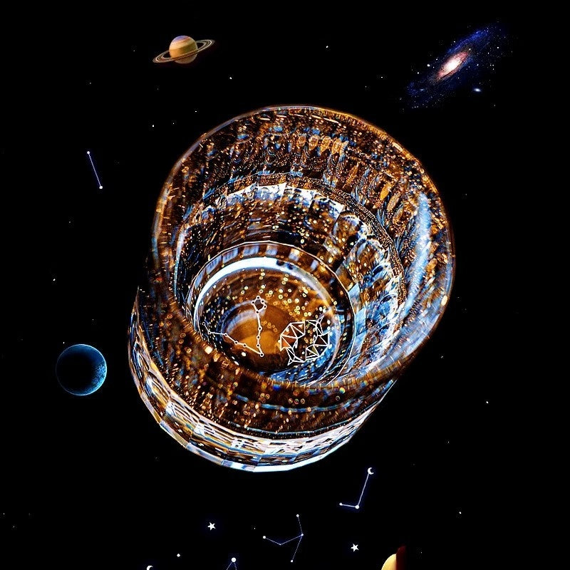 European Crystal 12 Zodiac Signs Whiskey Glass