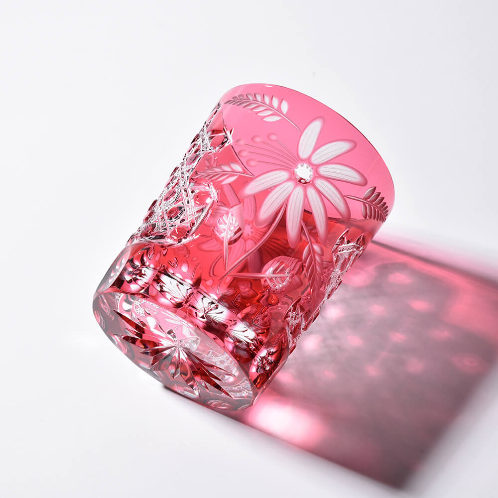 Edo Kiriko Sakura Bloom Hand-Cut Whisky Glass