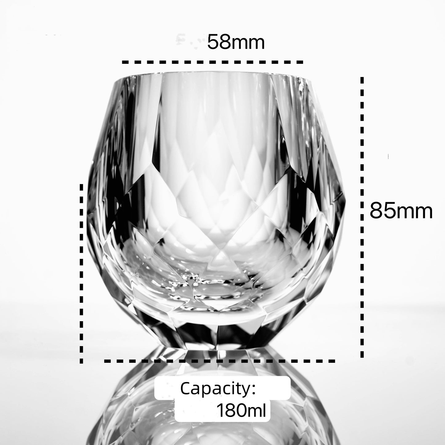 Hand Cut Crystal Whiskey Glass