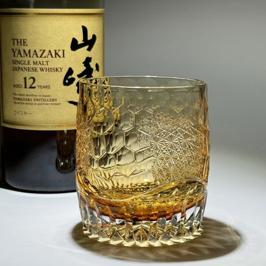 Snow Ice Light Edo Kiriko Whiskey Glass