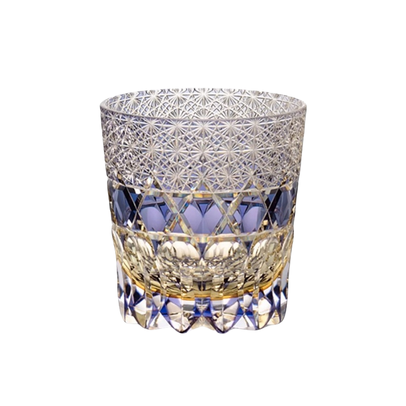 Fluorite Edo Kiriko Whiskey Glass
