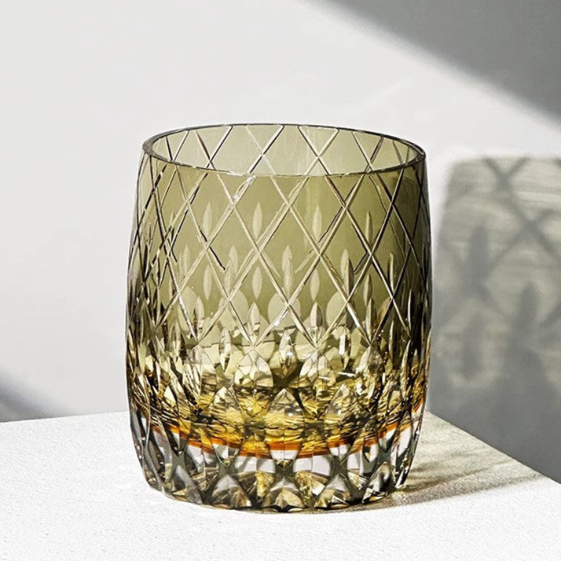 Rain of Swords Crystal Whiskey Glass