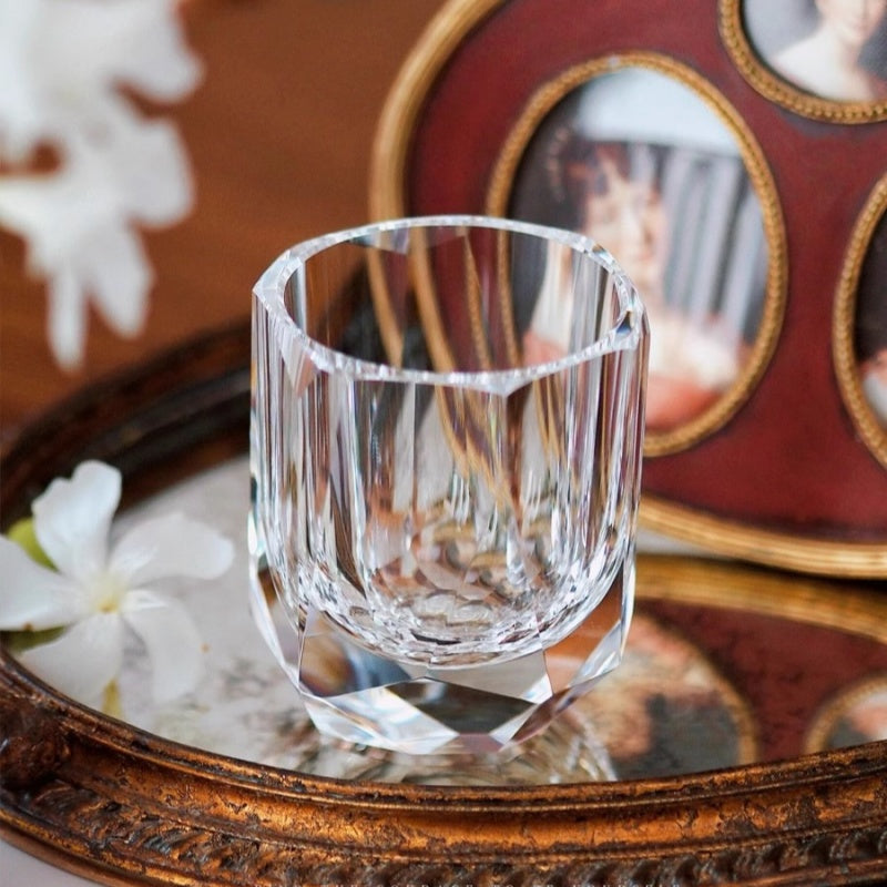 Mystery K9 Crystal Whiskey Glass Rough Stone Cutting