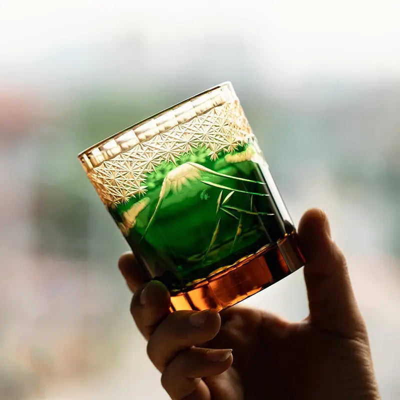 Edo Kiriko Whiskey Glass Mount Fuji