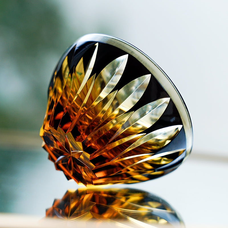Edo Kiriko Lotus (Hasu) Hand-Cut Whisky Glass