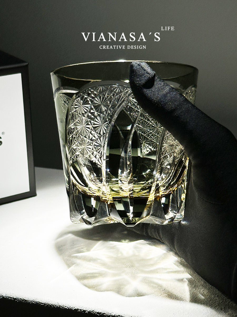 Edo Kiriko Shadow Luminary Whiskey Glass