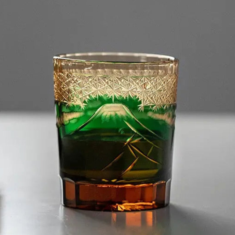 Edo Kiriko Whiskey Glass Mount Fuji