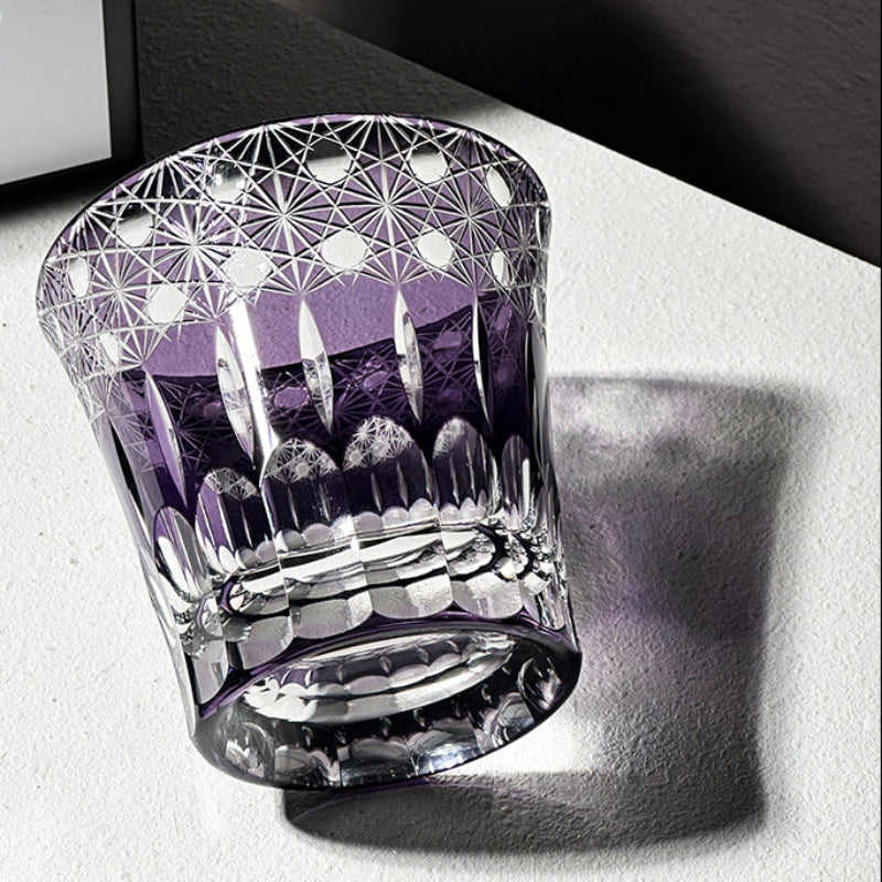 Violet Edo Kiriko Whiskey Glass