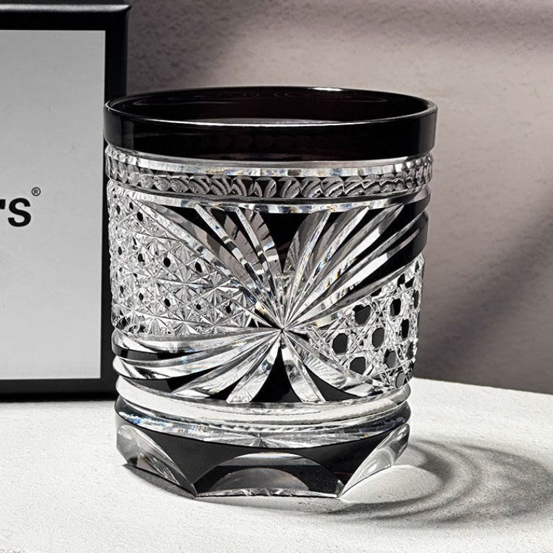 Night Sparrow Edo Kiriko Whiskey Glass