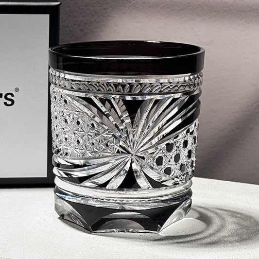 Night Sparrow Edo Kiriko Whiskey Glass