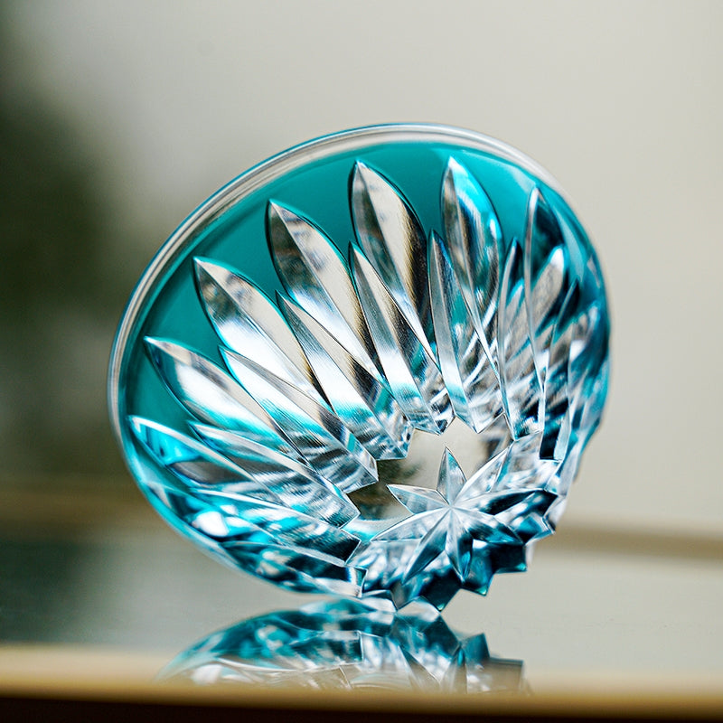 Edo Kiriko Lotus (Hasu) Hand-Cut Whisky Glass