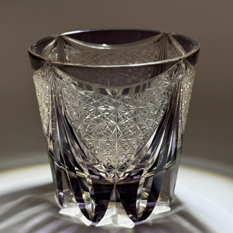 Edo Kiriko Whiskey Glass-Purple Ice