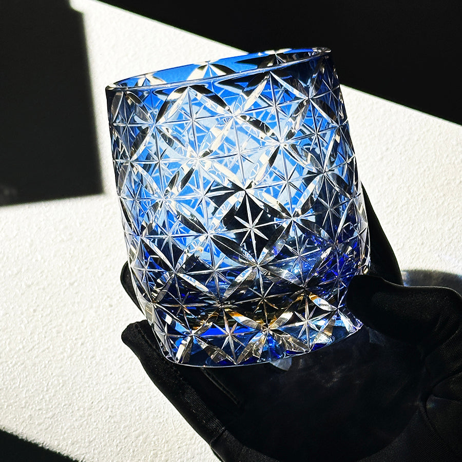 Blue Starry Sky Edo Kiriko Whiskey Glass