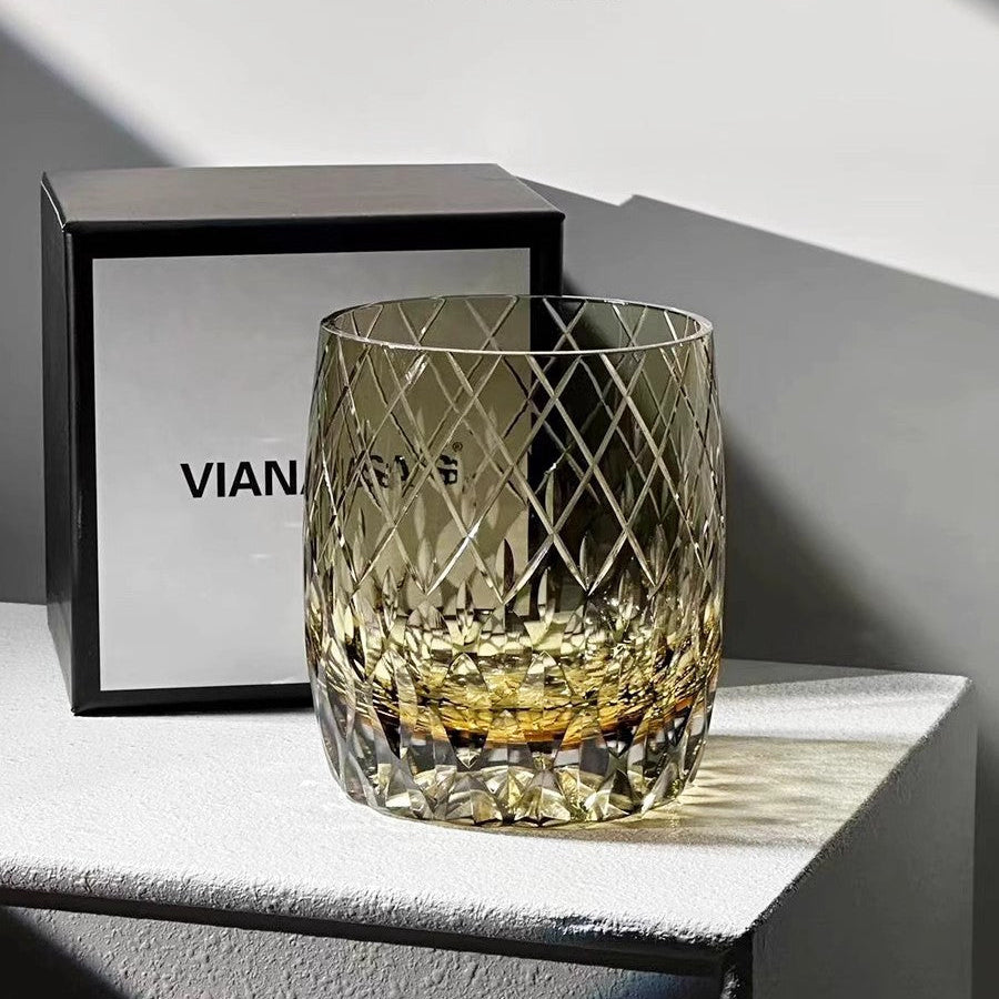 Rain of Swords Crystal Whiskey Glass
