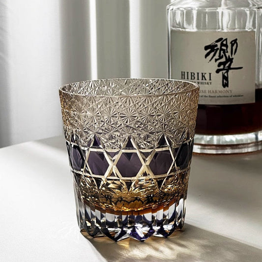 Fluorite Edo Kiriko Whiskey Glass