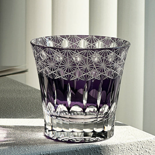 Violet Edo Kiriko Whiskey Glass