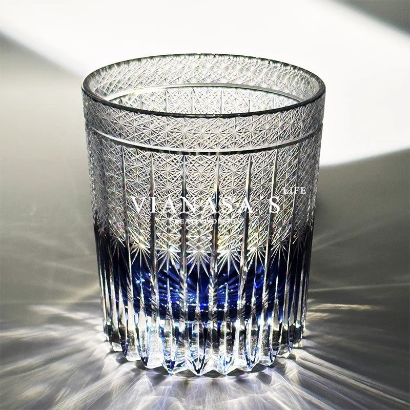 Purple Cloud Edo Kiriko Whiskey Glass