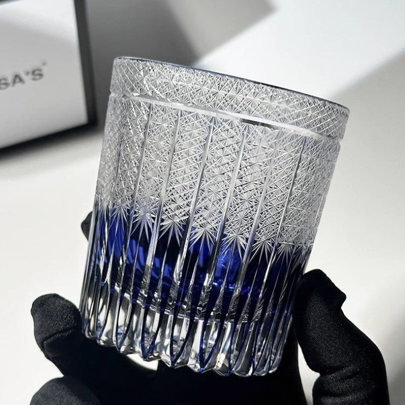 Purple Cloud Edo Kiriko Whiskey Glass
