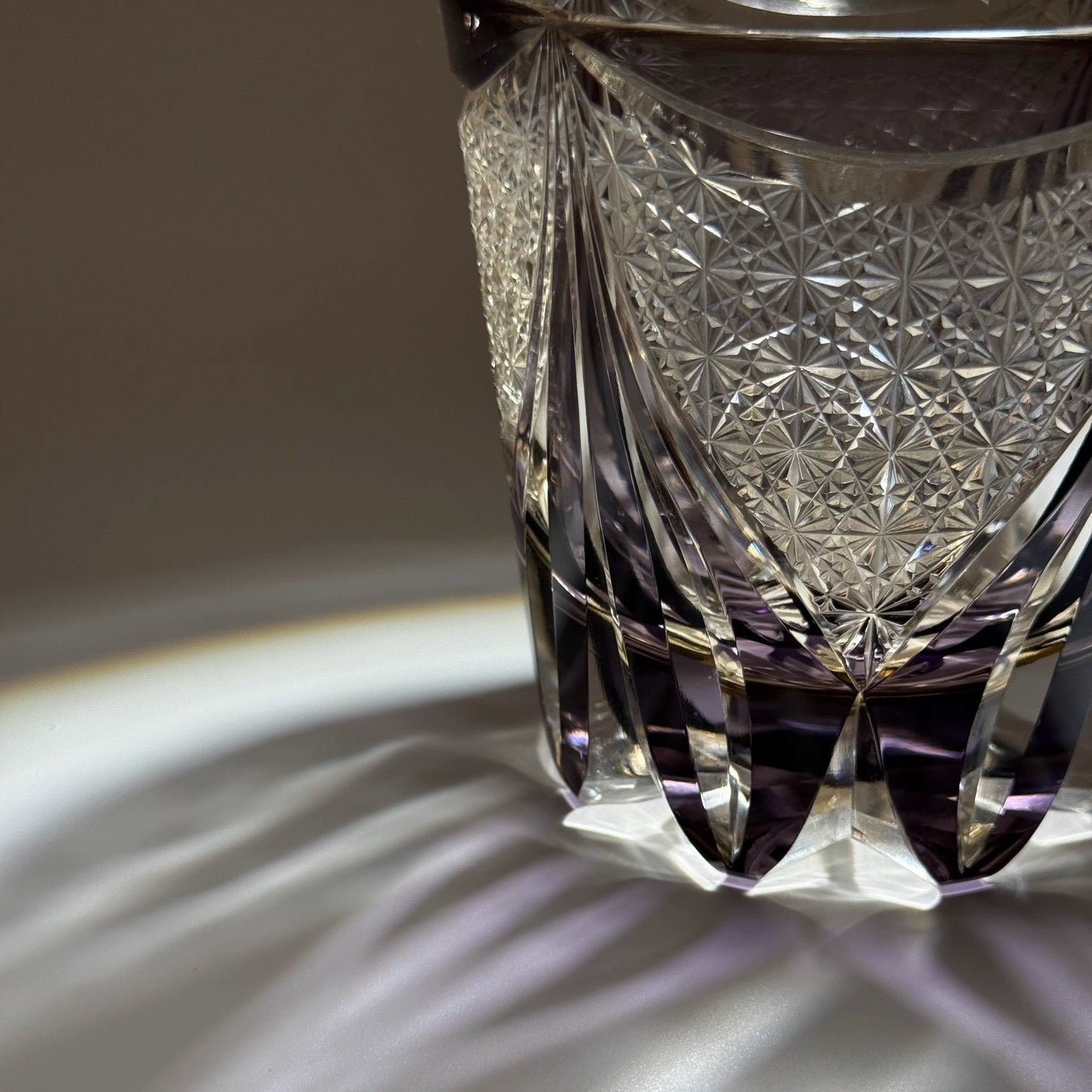 Edo Kiriko Whiskey Glass-Purple Ice