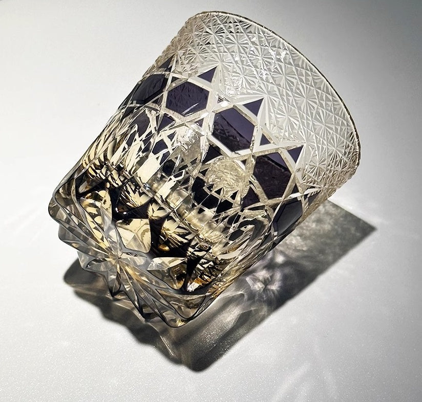 Fluorite Edo Kiriko Whiskey Glass