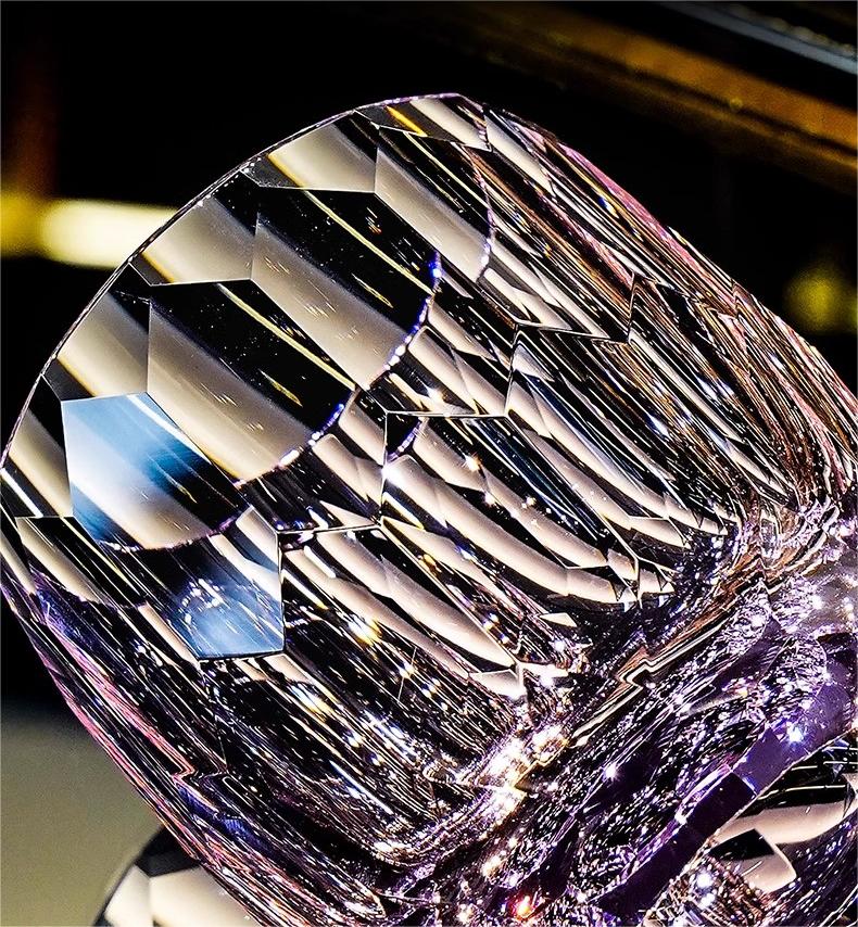 Japanese Edo Kiriko Diamond Faced K9 Crystal Whiskey Glass
