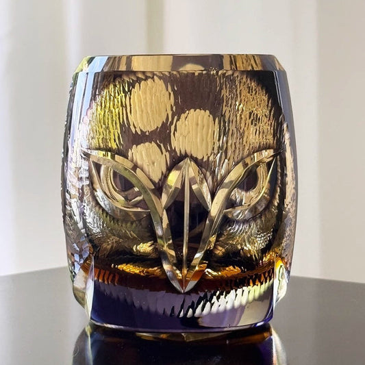 Edo Kiriko Owl Whiskey Glass-Limited