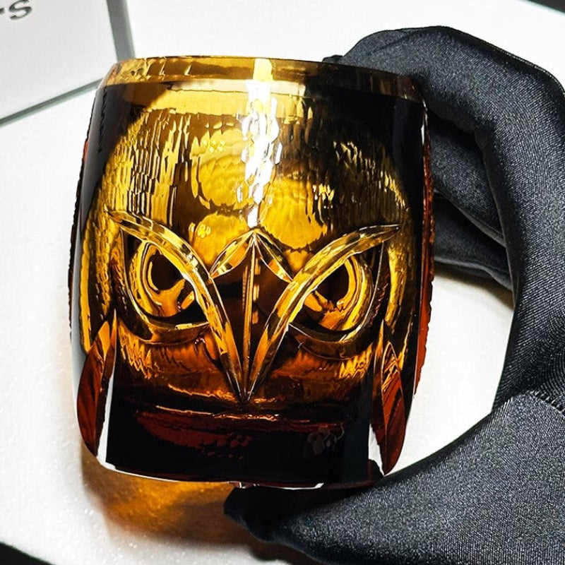 Edo Kiriko Owl Whiskey Glass-Limited