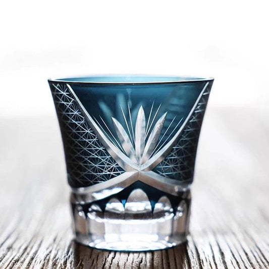 Chrysanthemum - Edo Kiriko Whiskey Glass