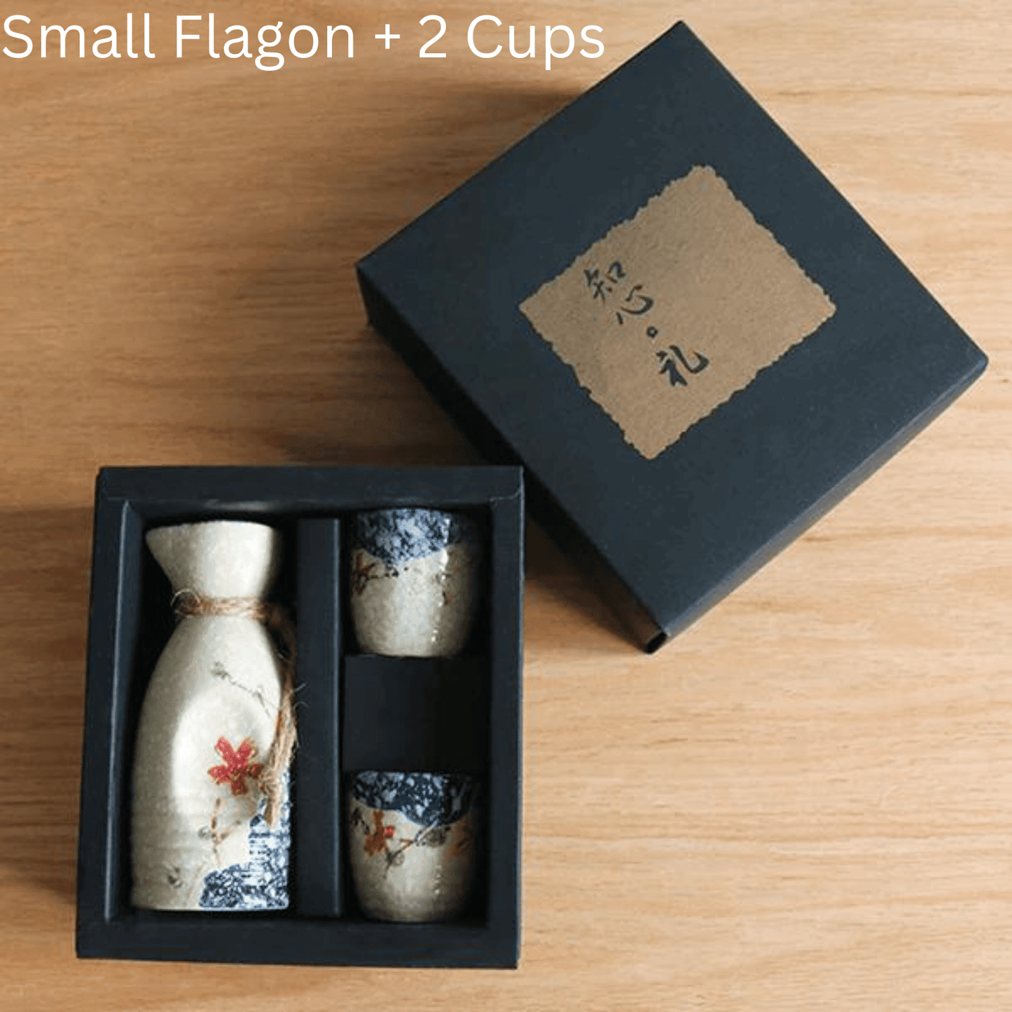 Japanese Sakura Sake Ceramic Flagon Sets