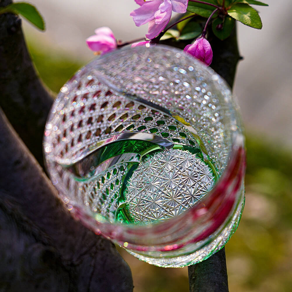 Edo Kiriko Kingyo Nishiki Hand-Cut Whisky Glass